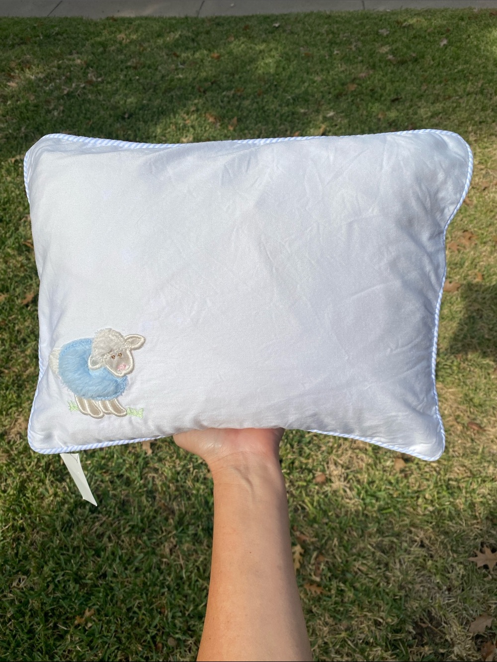 NEW🐑Baby Pillow with Furry & Silky Lamb /Down-like Pillow Insert 11”x15”